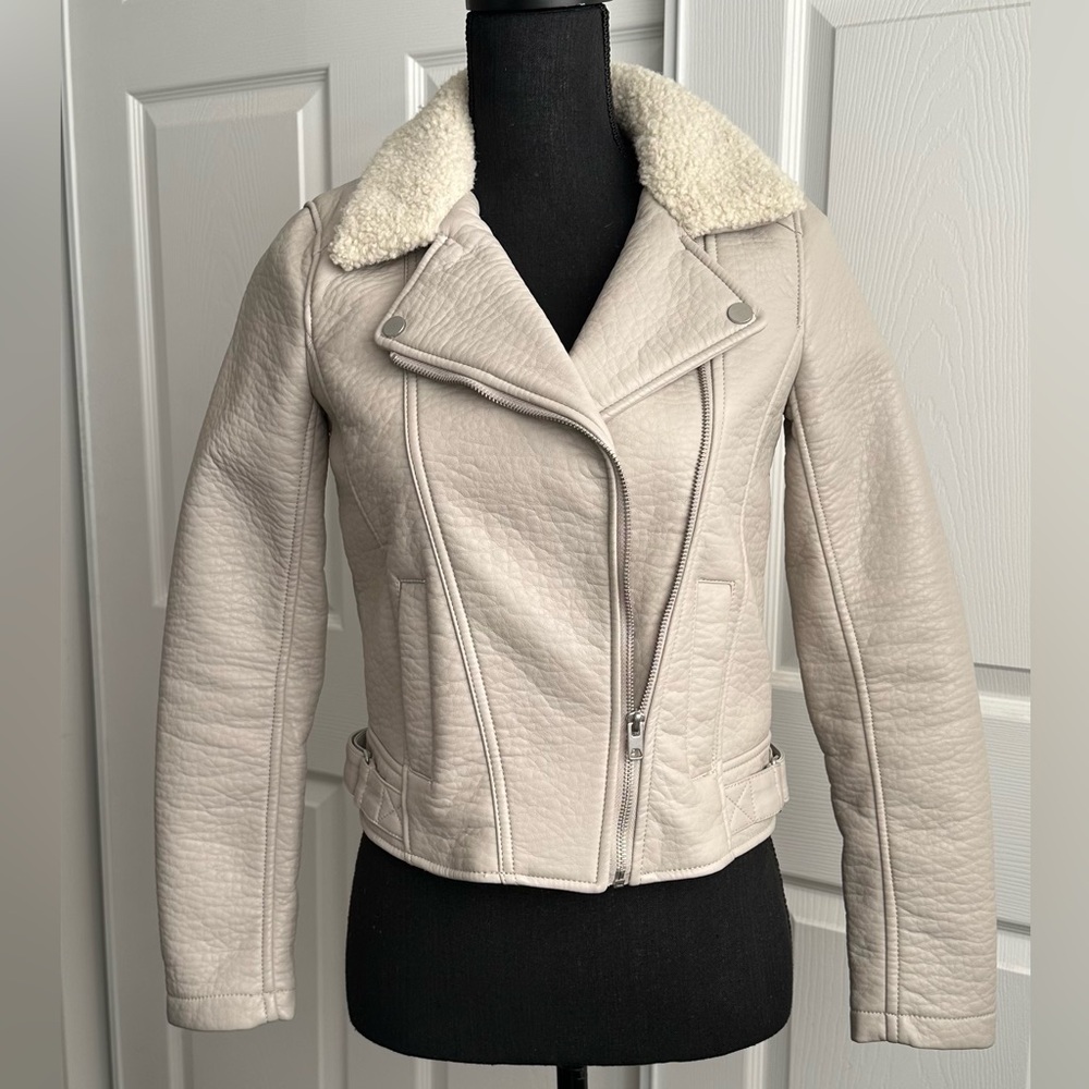 Faux Leather & Fur Blazer